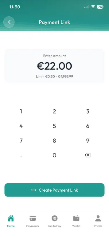 Type an amount, get a link to share